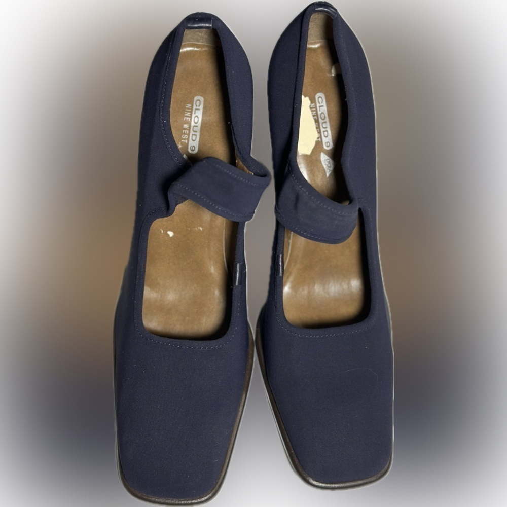 Nine West Cloud 9. Midnight Blue High Heel NWOT Size 10 1/2 - Picture 3 of 7